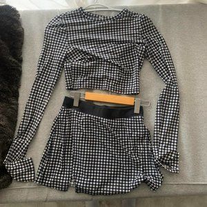 ALO YOGA shirt and skirt set